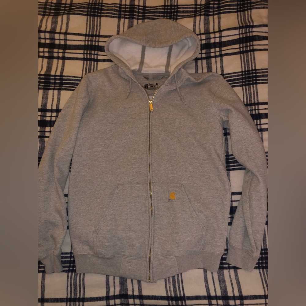 Mens small carhartt zip up loose fit hoodie